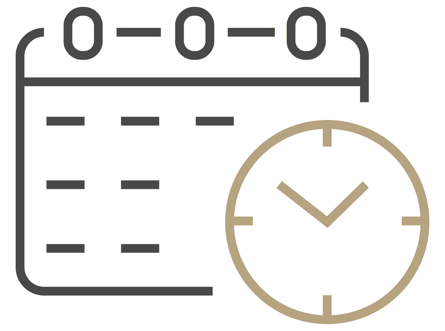 Zeitmanagement – für mehr Quality Time Icon Zeitmanagement - Uhr mit Planer